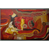 Aboriginal yellow red lines