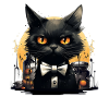 Chat d’Halloween effrayant