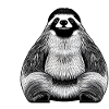 Elegant sloth design