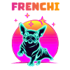 Synthwave Frenchie Bulldog Dog Lover Frenchie