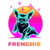 Französiche Bulldogge Synthwave Frenchie