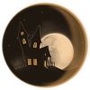 Haunted house in crystal ball