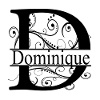 Monogram with the name Dominique