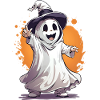 Skeleton halloween with pupkins