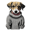 Chien en pull