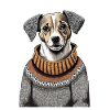 Dog in sweater