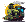 Locomotive and train enthusiast Grafic