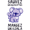 Gem en eukalyptus, spis en koala.