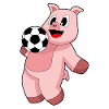Pig Soccer Player Soccer