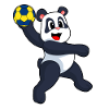 Panda Handball Player Handball