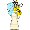 Schachfigur Bauer Biene Schach
