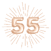 Number 55, gold, customizable