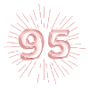 Number 95, rose gold, customizable