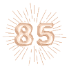 Number 85, gold, customizable