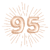 Number 95, gold, customizable