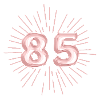 Number 85, rose gold, customizable