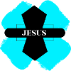 Jesus cross turquoise
