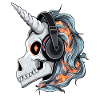 Heavy Metal Zombie Unicorn DJ Halloween Party
