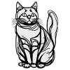 One-Line Sitting Cat