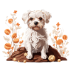 Maltese Dog Autumn Breed Dog