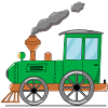 Children's train railway green