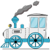 Children's train railway white