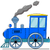 Children's train railway blue