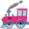 Children's train railway pink