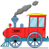 Children's train railway red