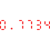 LED Calculator Hello | 0.7734
