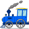 Children's train railway blue
