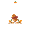 süßes Vogel Design mit Herbstmotiven