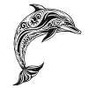 Dolphin with Maori motifs