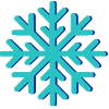 Geometric Blue Snowflake