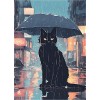 Cute Grumpy Black Cat