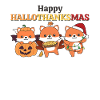 Happy Hallothanksmas Fox Christmas Foxes