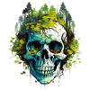 Forest Skull: Nature Meets Skull