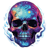 Cosmic Neon Skull