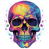 Psychedelic Neon Skull