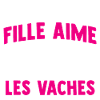 Cette fille aime les vaches