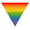 Rainbow LGBTQIA triangle white
