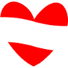 Austria flag heart