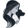 Frau und Hund