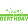 Tshirt joyeux anniversaire vert