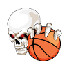 Skull Basketball Player Basketball