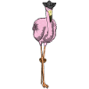Flamingo Pirate Wooden Leg