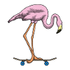 Flamingo Skater Skateboard