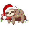 Funny Sloth Christmas. Xmas Slothy