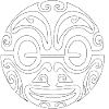 visage maori13 blanc