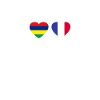 Mauritius France Heartbeat Flag Mauritian